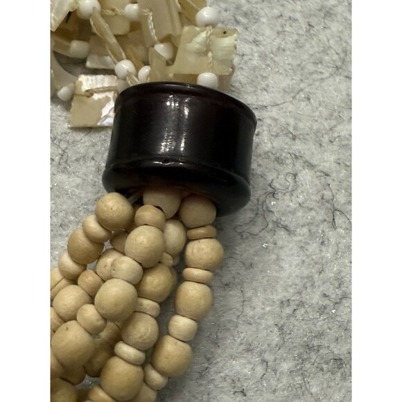 Multi Layer Stretch Wood Bracelet Good Stretch Wood Multi Toned 7” - Picture 7 of 7